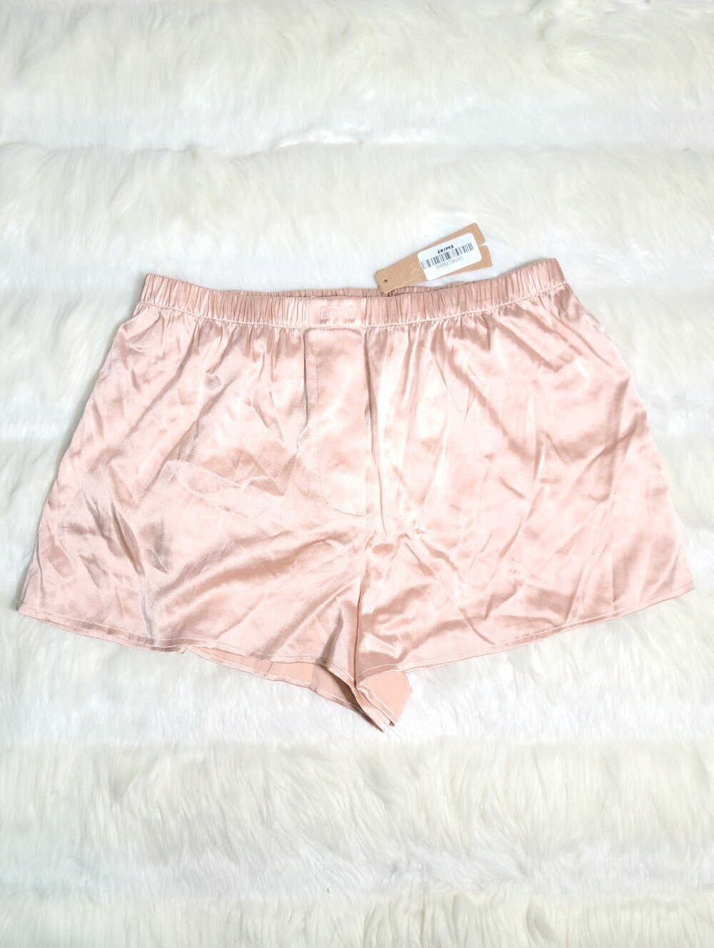 SKIMS Silk Boxer Shorts Villa Peach Women Small NEW